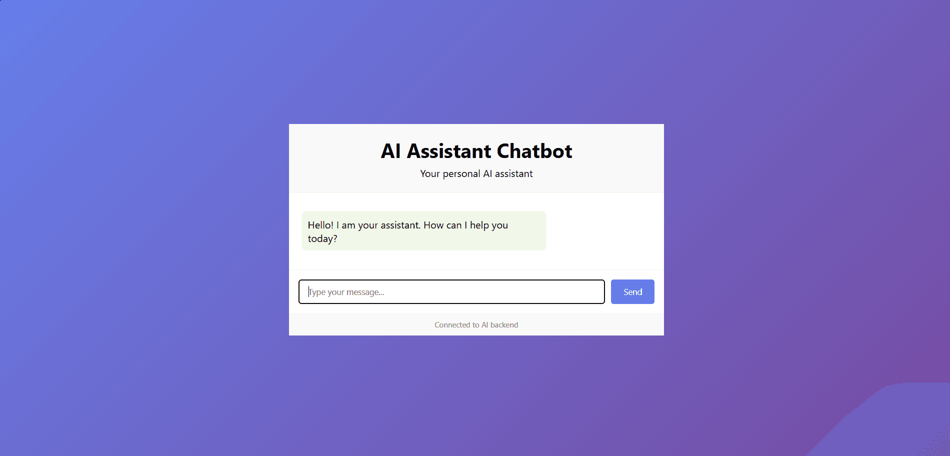 Screenshot of NLP-Powered Chatbot